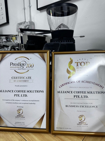 Alliance Coffee Solutions Awarded Prestige 100 Singapore Award 2025/2026